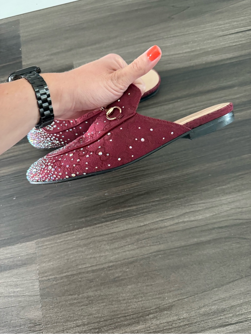 Gucci crystal Princetown loafers - Picture 4 of 9